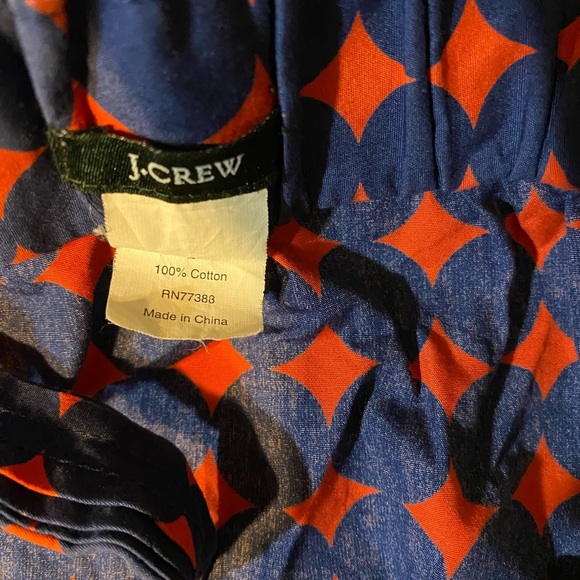 J Crew J.Crew Circle Dot Apron Cami Tank Top Cotton Poplin Shirt Size 8 - Picture 6 of 12